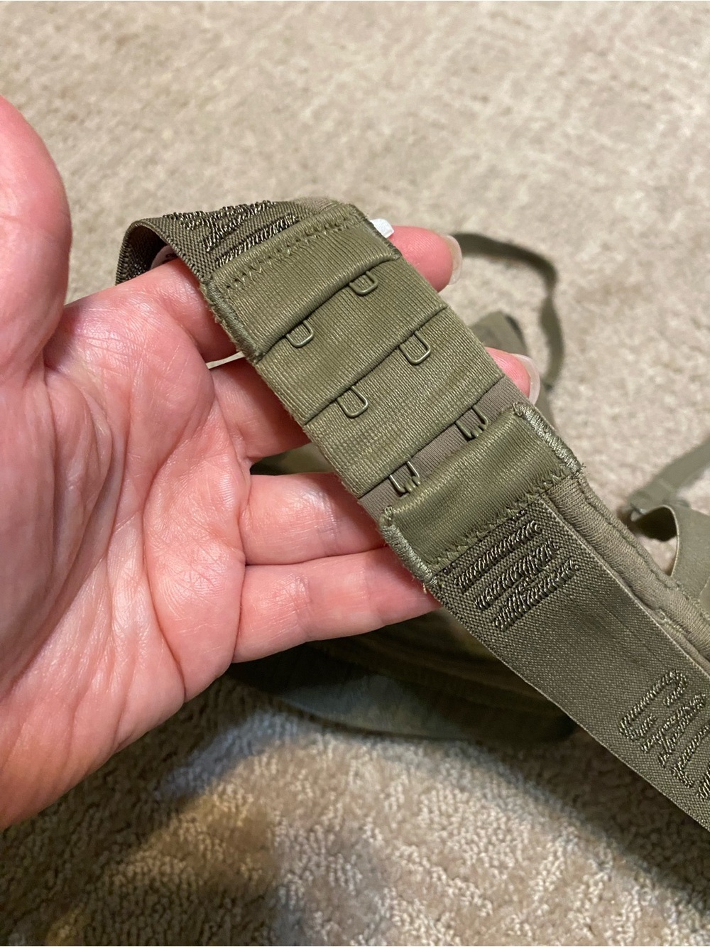 {Calvin Klein} Cotton Sport Bra | Olive Green ~ Size Small - Picture 5 of 15